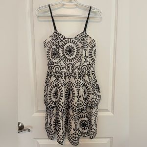 Express embroidered summer mini dress
